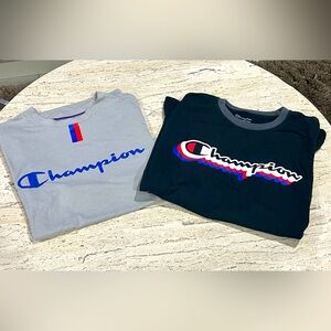 2 Champion short sleeve T shirts in very good used condition